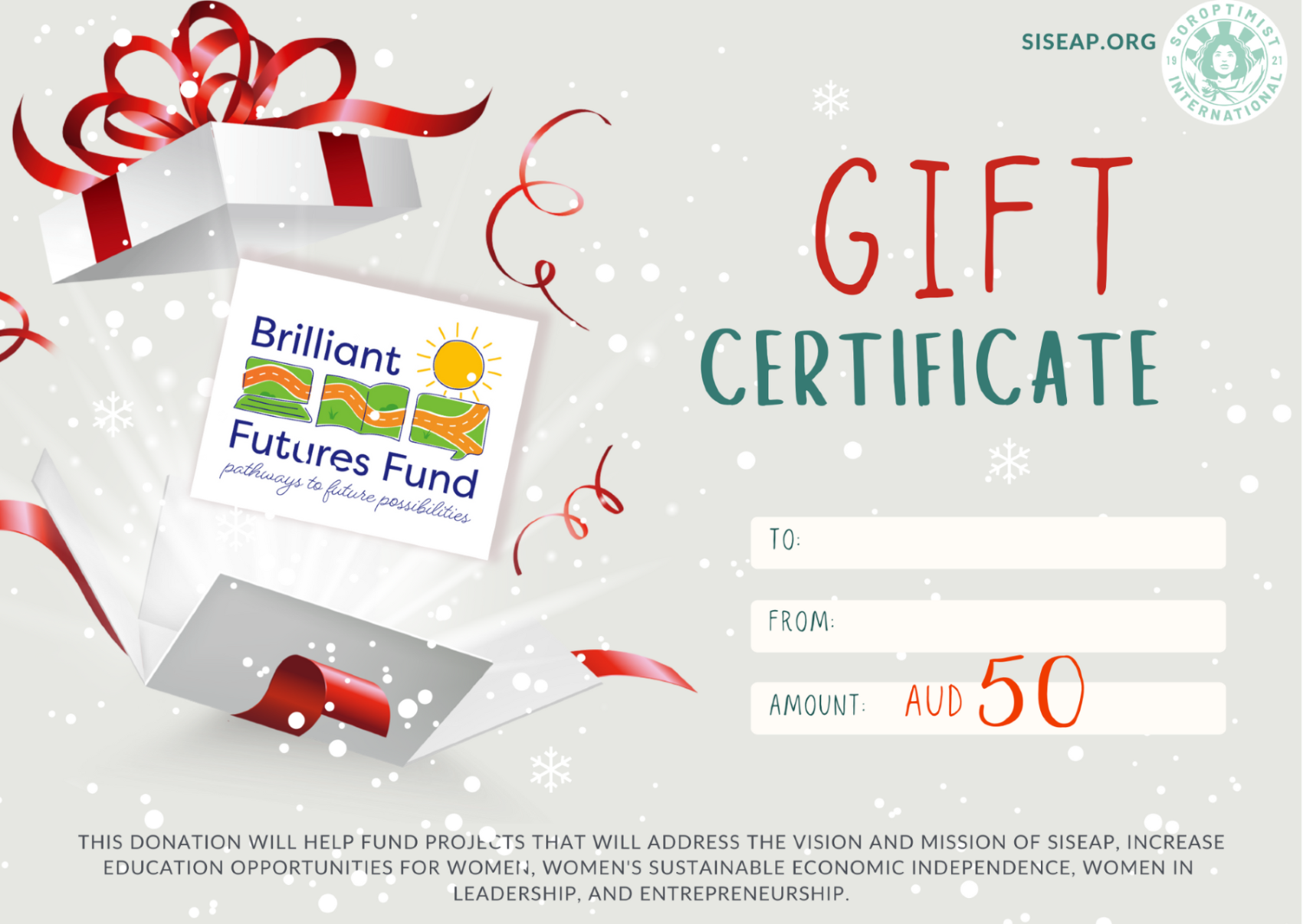 Christmas Gift Certificate - Gift Tree 50.00